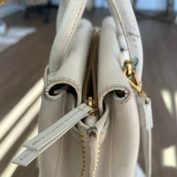MCM Mini Milla White Crossbody Bag with Gold Accents - Picture 3 of 8